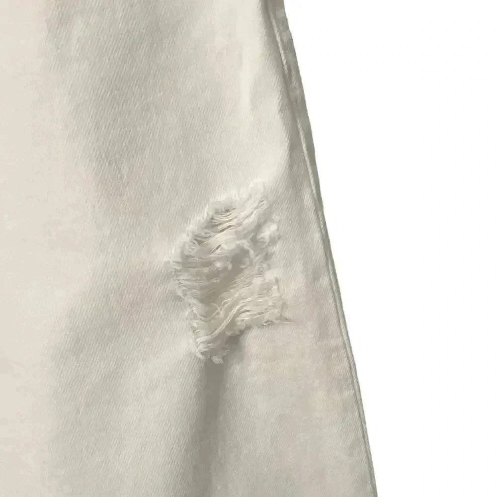 SLVRLAKE London Straight Jeans White Destroyed size 26 - Picture 7 of 12